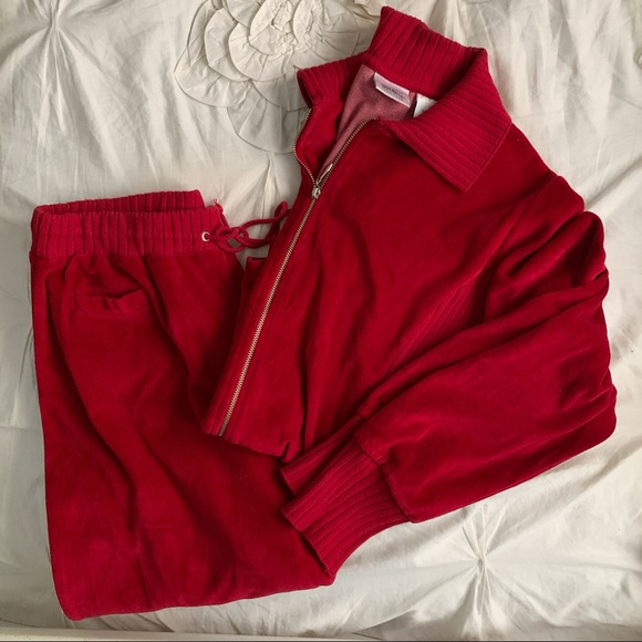 jason maxwell Pants - SOLD 💥 Jason Maxwell Velvet Red Tracksuit Pants